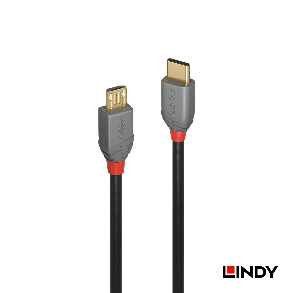 36890 - ANTHRA LINE USB2.0 Type-C/公 to Micro-B/公 傳輸線, 0.5m