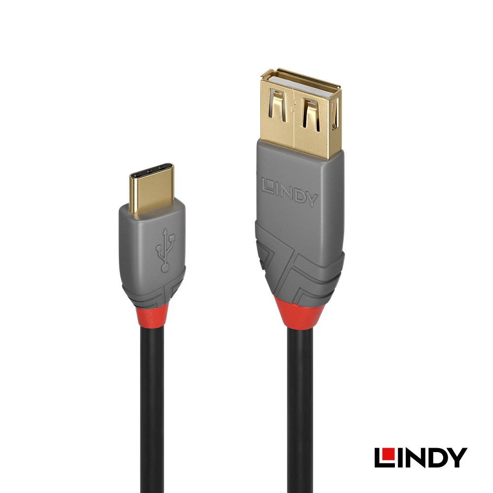 36897 - ANTHRA LINE USB2.0 Type-C/公 to Type-A/母 OTG傳輸線, 0.15m