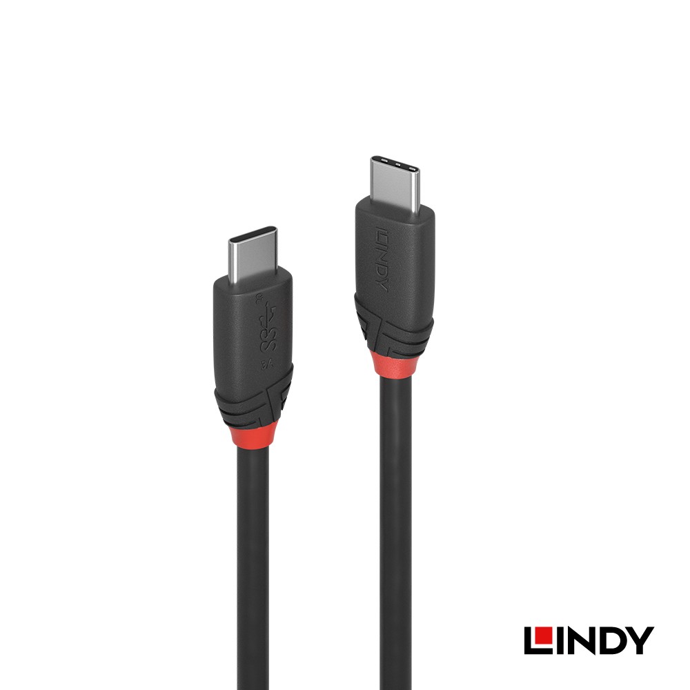 36906_A - Black系列USB 3.2 Gen 2x2 Type-C  公 to 公傳輸線，1m