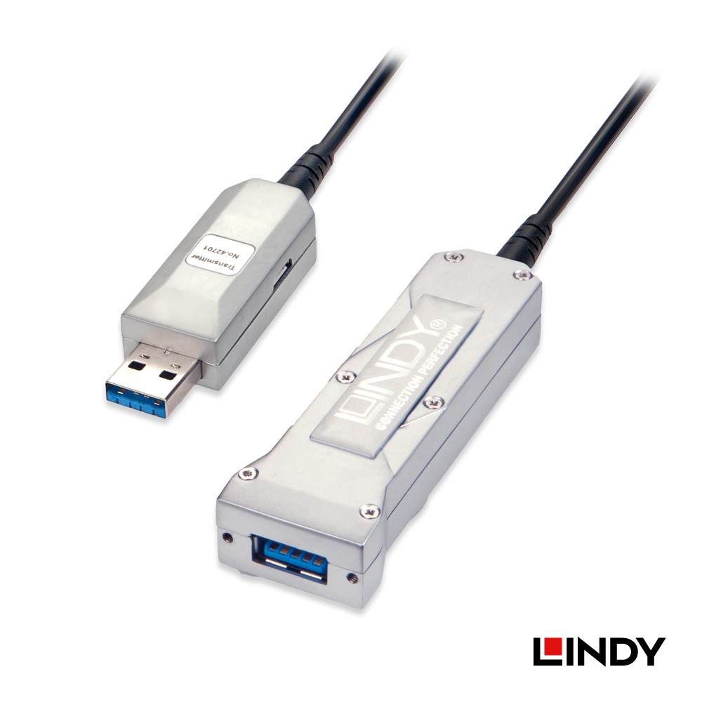 LINDY USB 3.0/3.1 Gen1 光ファイバエクステンダ、350m(型番:42708)｜分配器、切替器
