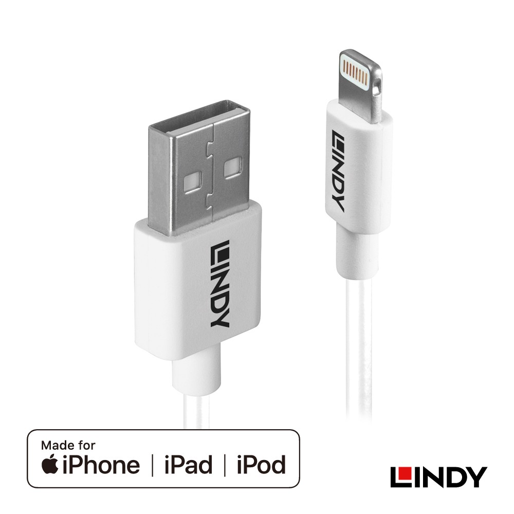 92025_A - Apple認證USB Type-A to Lightning (8pin)傳輸線, 1m