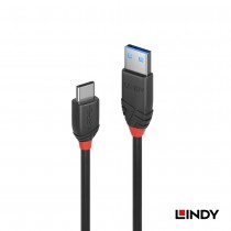 36915_A - Black系列USB 3.2 Gen 2 Type-C/公 to Type-A/公 傳輸線, 0.5m