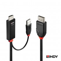 41499 - 主動式HDMI 2.0 to DisplayPort 1.2 4K60Hz 轉接線帶USB電源, 2m